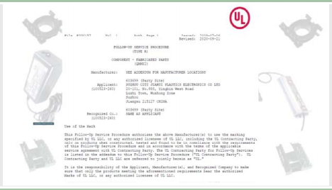 UL File E3 30157